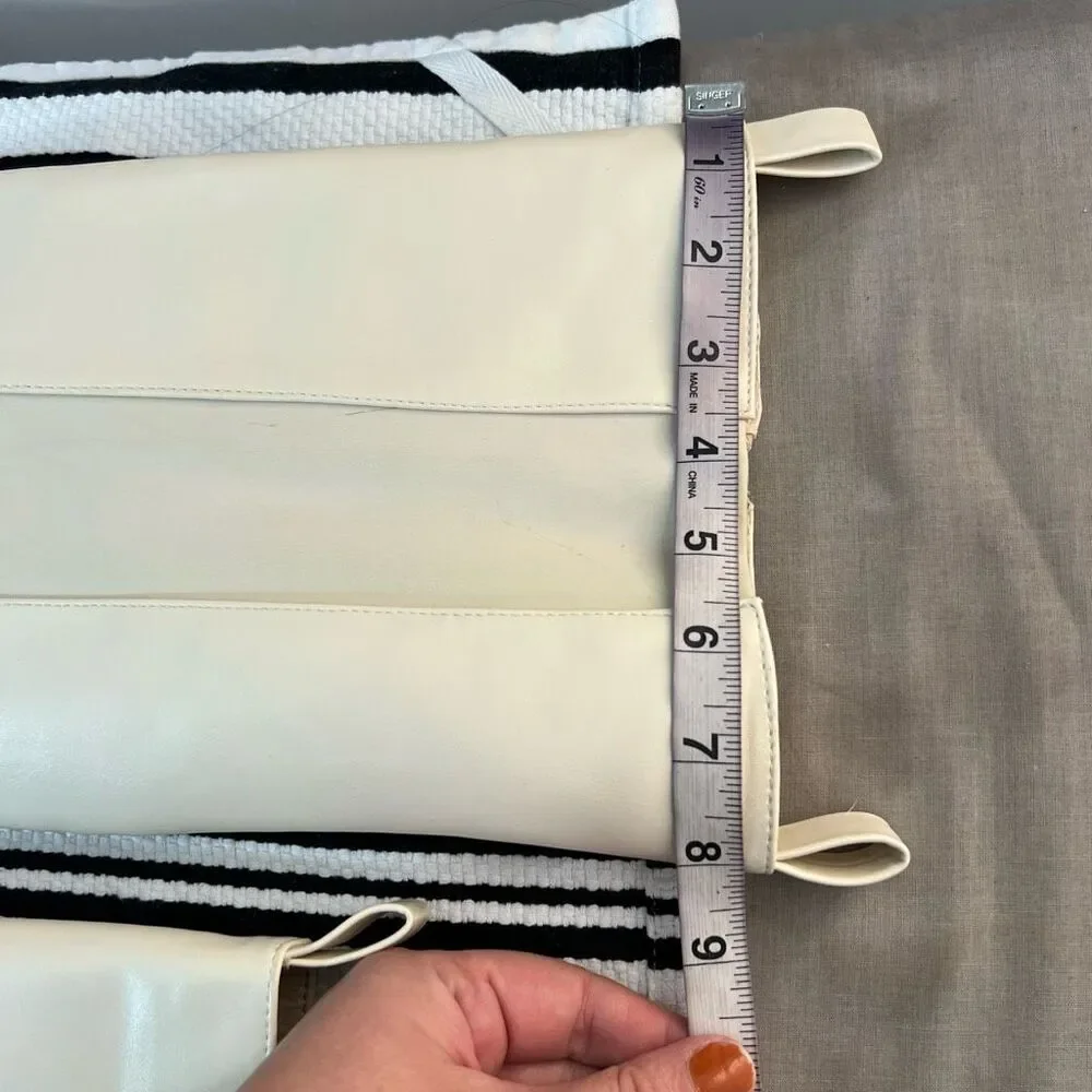 Fashion Nova Nude Big Moves Chelsea Lug Sole Knee High Boots Size 11 - Picture 10 of 11